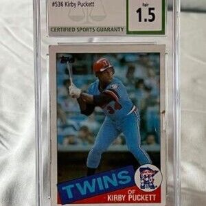 1985 Topps Kirby Puckett #536 CSG 1.5
